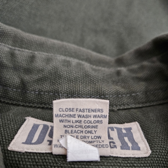 Duluth Trading Fire Hose Jacket Green Long Sleeve Snap Button Lined Barn Coat XL - Picture 8 of 9